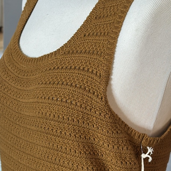 A.N.A. A NEW APPROACH ROYAL BROWN SLEEVELESS CROCHET MAXI DRESS **NWT** - Picture 4 of 12